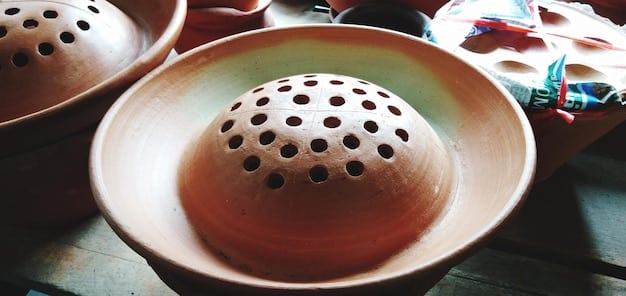 A close-up shot of a Native American artisan crafting pottery, with intricate designs reflecting their tribal heritage. The artisan is working in a traditional setting, surrounded by the tools and materials of their craft. The focus is on their hands as they meticulously shape the clay, showcasing the skill and artistry passed down through generations.
