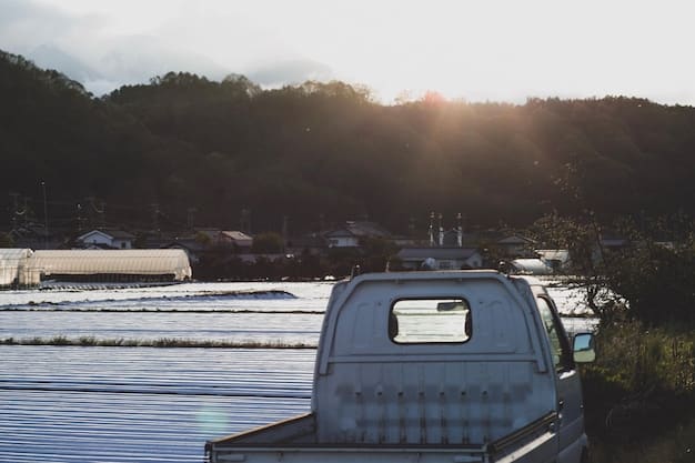 A close-up shot of solar panels installed on the roof of an RV, capturing the details of the panels and their integration with the vehicle. The image highlights the potential for RVs to generate their own power sustainably.