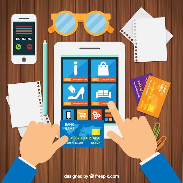 A person filling out a digital form on a tablet, with icons around the tablet representing documents, receipts, and airline logos, symbolizing the claim process.