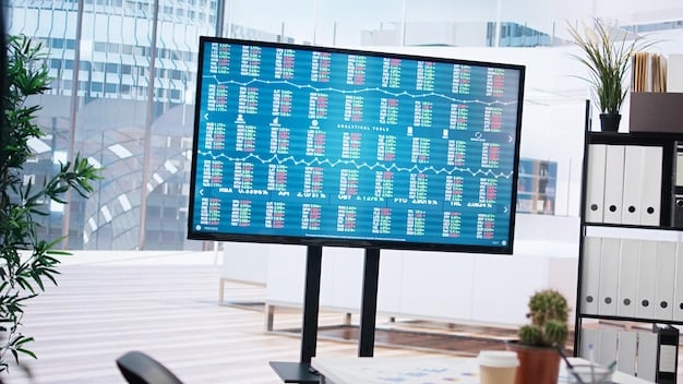 An image showing a digital display at a US border checkpoint providing real-time health advisory information and safety guidelines to incoming travelers.