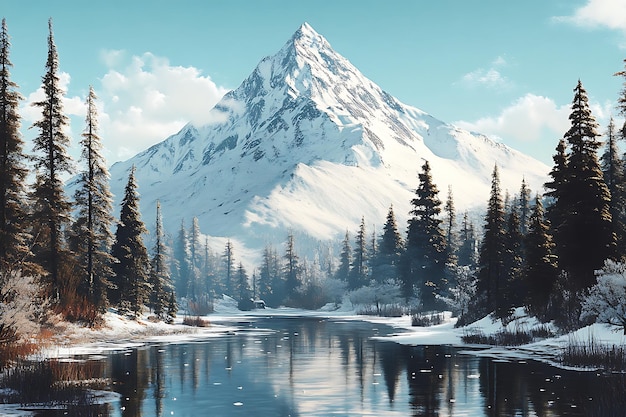 A majestic view of the Grand Teton mountain range with its snow-capped peaks perfectly reflected in the still, clear waters of Schwabacher Landing. Golden hour light illuminates the scene, and a few bison are grazing peacefully near the water's edge.