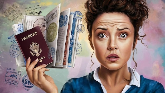 A detailed graphic showing acceptable and unacceptable examples of passport photos, highlighting common mistakes like shadows, glasses, or incorrect background.